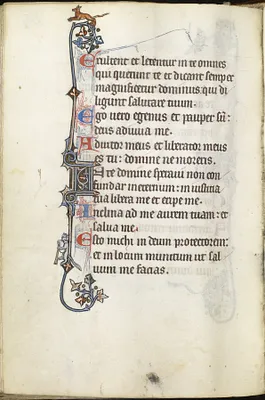 Leaf from Fieschi Psalter: Psalter Text