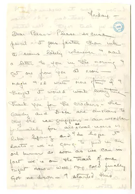 Letter from Christine Wallace to Bess W. Truman