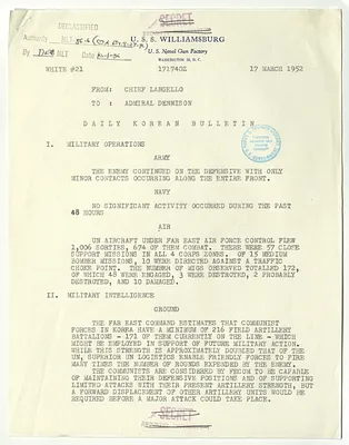 Memorandum, Daily Korean Bulletin
