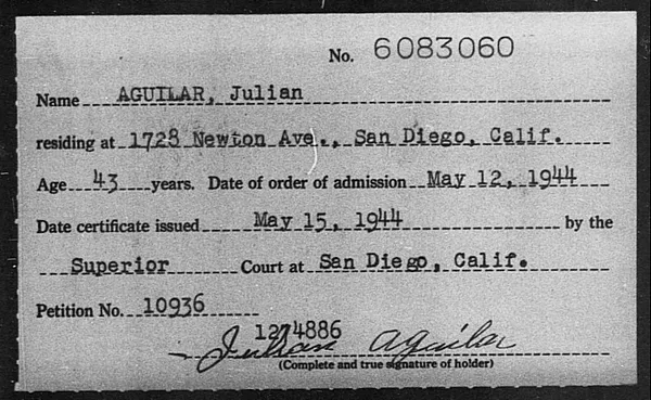 Aguilar, Julian - 1944