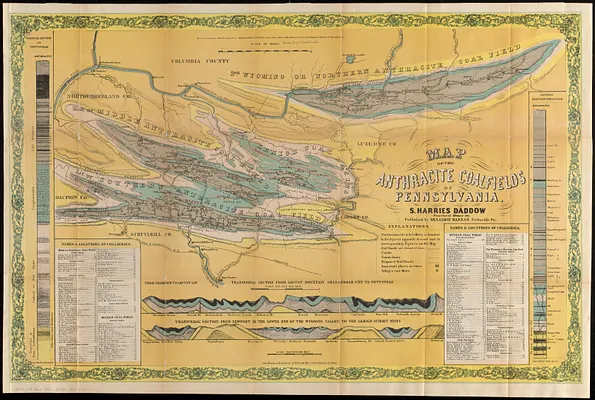Map of the anthracite coalfields of Pennsylvania
