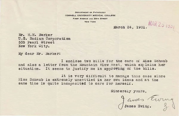 Letters Received to H.H. Barker, March 24, 1931