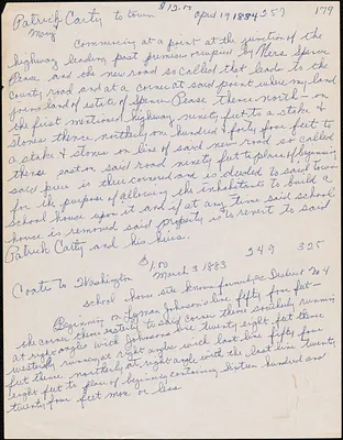 Acquisition of land for schools in 1883 and 1884 from Coates and Patrick and Mary Carty