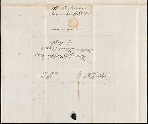 W.F. Barker to George Coffin, 17 September 1843