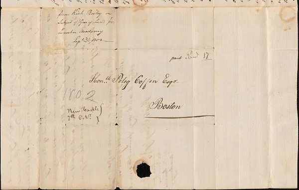 Kiah Bayley to Peleg Coffin, 30 September 1802