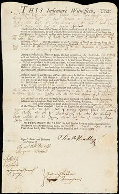 Henry Woodman indentured to apprentice with Samuel Hinckley of Brookfield, 20 April 1792