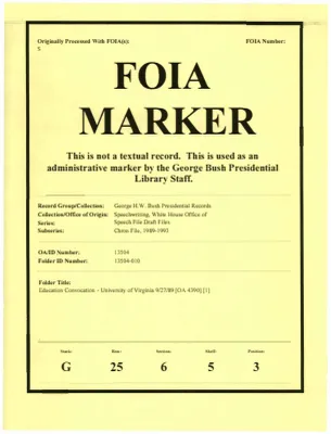 Education Convocation - University of Virginia 9/27/89 [OA 4390] [1]