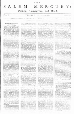 The Salem Mercury: Political, Commercial, and Moral