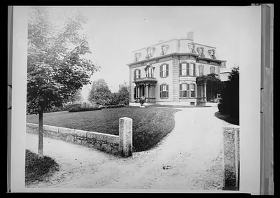 Unknown house and lawn