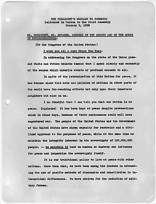 Franklin D. Roosevelt address to Congress