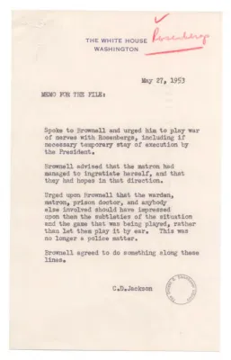Memorandum for the File from C. D. Jackson