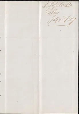Isaac R. Clark to W. A. Harrington, 22 July 1859