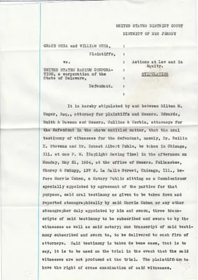 Copies of Court Documents, May , 1934