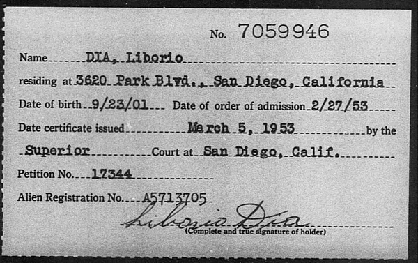 Dia, Liborio - 1953