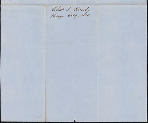 Charles S. Crosby to Samuel Warner, 9 October 1851