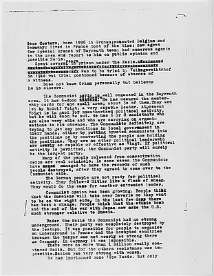 Hans Costers interview notes