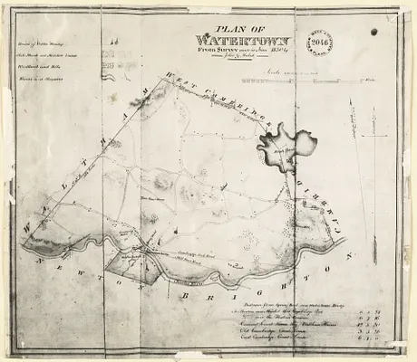 Plan of Watertown from survey made in June 1830