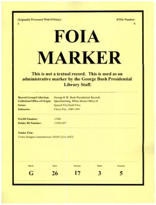 Crime Stoppers International 10/2/91 [OA 6037]