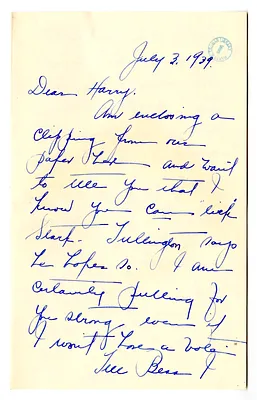 Letter from Myra Hornbuckle to Harry S. Truman