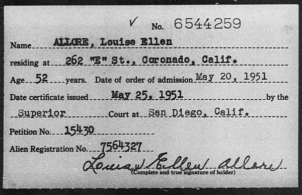 Allore, Louise Ellen - 1951