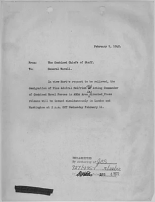 Combined Chiefs of Staff to General Wavell