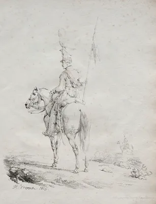 Receuil d'essais lithographiques:  Le Lancier en Vedette
