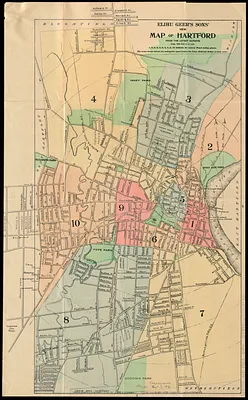 Elihu Geer's sons' new map of Hartford from the latest surveys