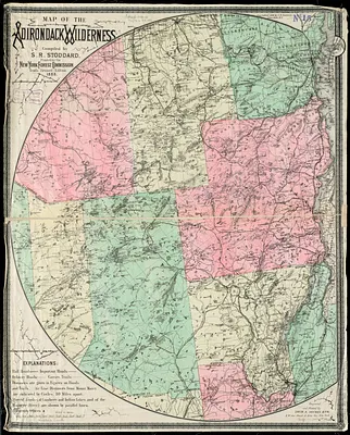 Map of the Adirondack wilderness