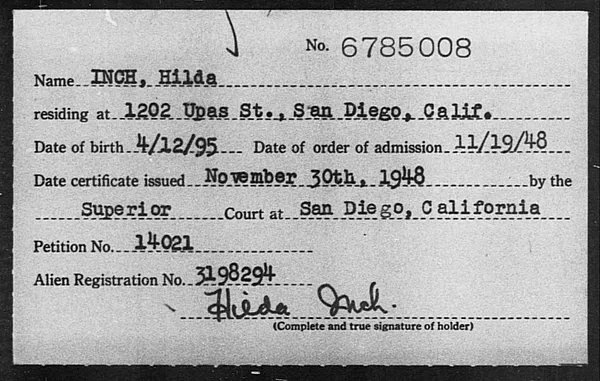 Inch, Hilda - 1948