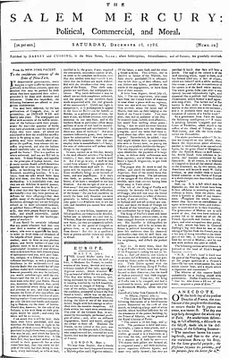 The Salem Mercury: Political, Commercial, and Moral