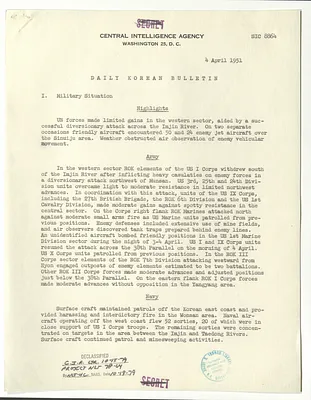 Memorandum, Daily Korean Bulletin