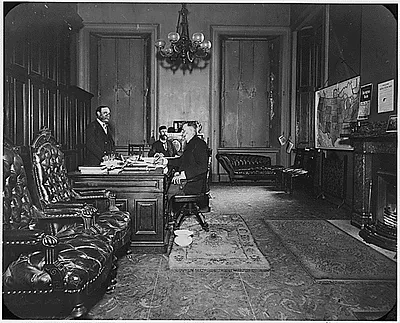 Photograph of the San Francisco Mint employees in an office