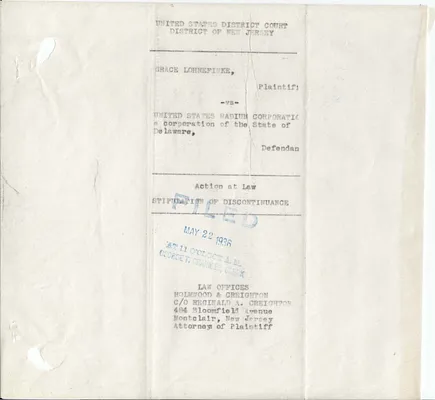 Letters Sent to Albina Larice, May 19, 1936