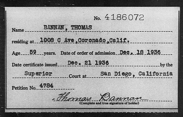 Bannan, Thomas - 1936