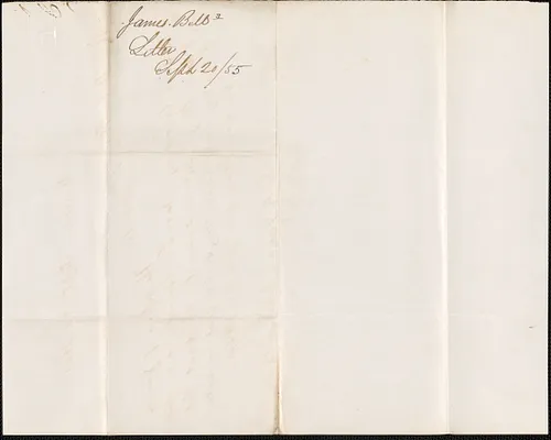 James Bell to W. A. Harrington, 20 September 1855