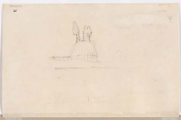 Sketch for Pavilion Near a Mosque (verso)
