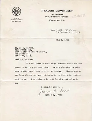 Letters Received to H.H. Barker, May 9, 1929