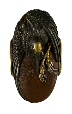 Kashira with Crane