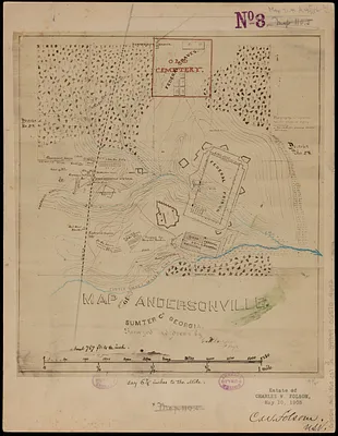 Map of Andersonville, Sumter Co., Georgia