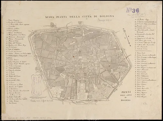 Pianta della città di Bologna