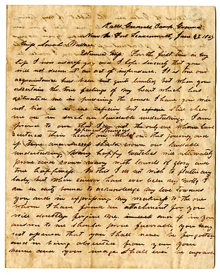 Letter to Sarah Wallace