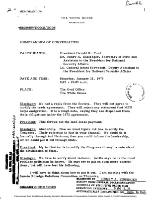 January 11, 1975 - Ford, Kissinger