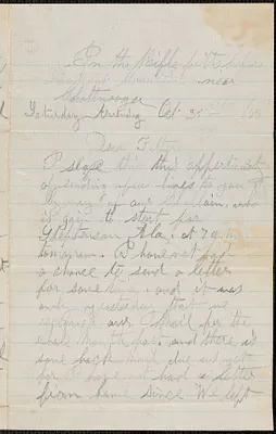 Letter from William Jubb, near Chattnooga, to Thomas Jubb, October 31, 1863