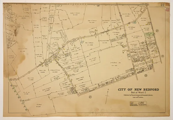 Atlas of the City of New Bedford, Part of Ward 2, plate 22