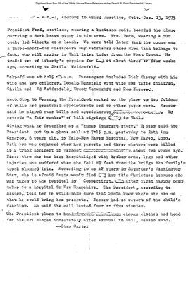 A.R.-1, Andrews to Grand Junction, Colo.- Dec. 23, 1975 [Pool Report]