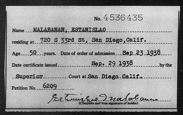 Malabanan, Estanislao - 1938