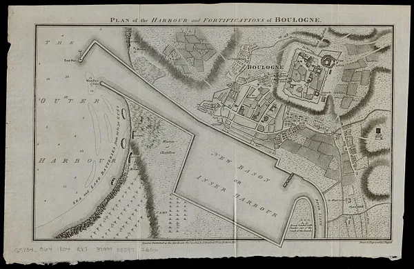 Plan of the harbour and fortifications of Boulogne