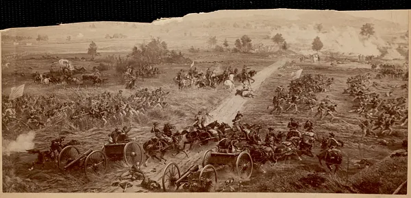 "God lives.' " He forged the iron will… One of eight scenes from the Cyclorama - The Battle of Gettysburg by Paul Philippoteaux