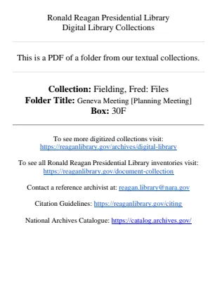 Geneva Meeting [Planning Meeting]
