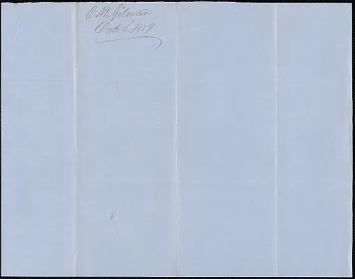 O. W. Gilman to W. A. Harrington, 6 October 1859